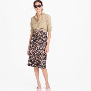 J. Crew Leopard Print Pencil Skirt